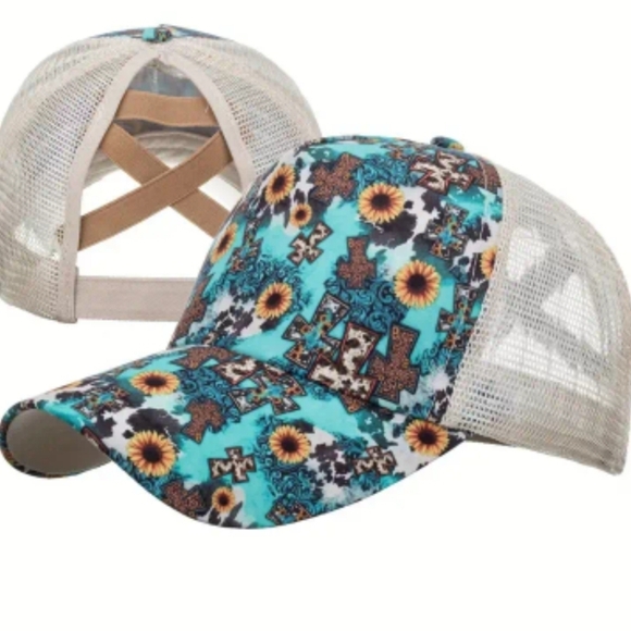 unbranded Accessories - New women's sunflower cross Southern adjustable baseball cap hat